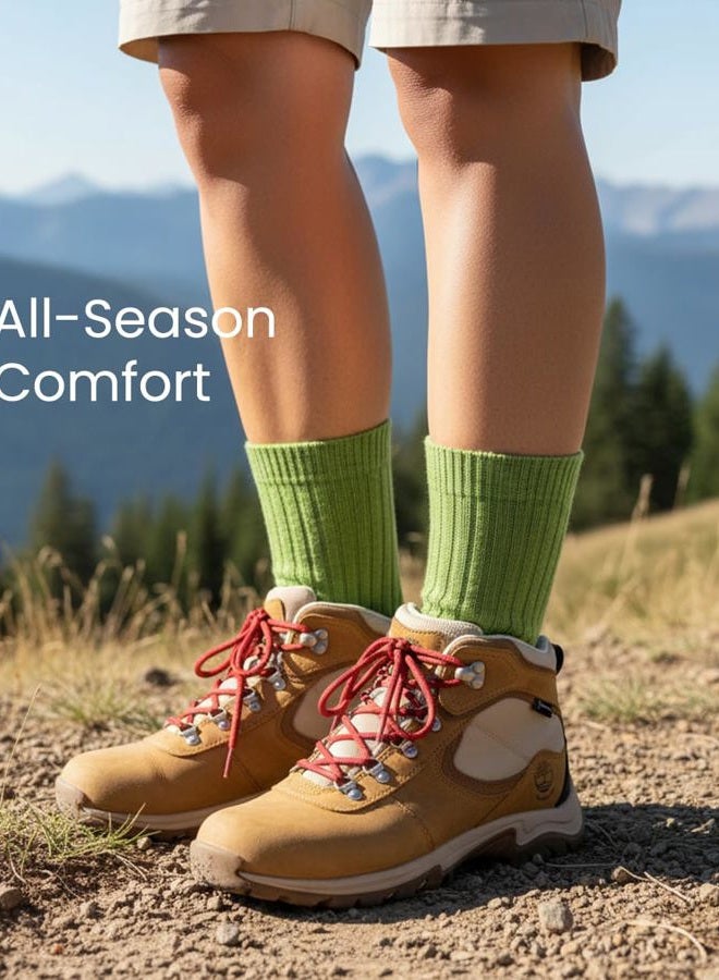 Gowith 4-5 Pairs Unisex Natural 97% Cotton Crew Socks, Pure Cotton Comfy Cozy Breathable Seamless Casual Socks for Men Women, Multicolor-1 - 4 Pairs, XS - Image 4