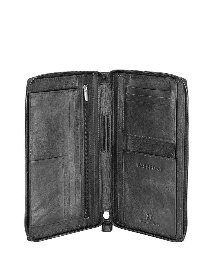 فلاينج فوسول حافظة جواز سفر من الجلد الطبيعي مصنوعة يدويًا منالحفرية الطائرة، وإكسسوارات السفر - Image 1