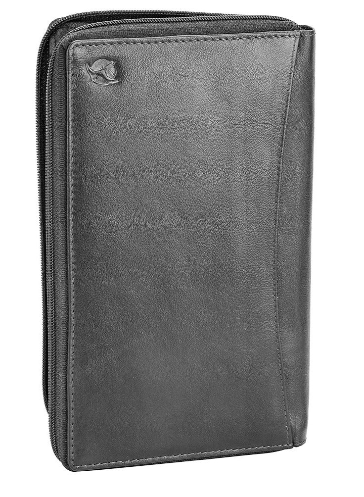 فلاينج فوسول حافظة جواز سفر من الجلد الطبيعي مصنوعة يدويًا منالحفرية الطائرة، وإكسسوارات السفر - Image 3