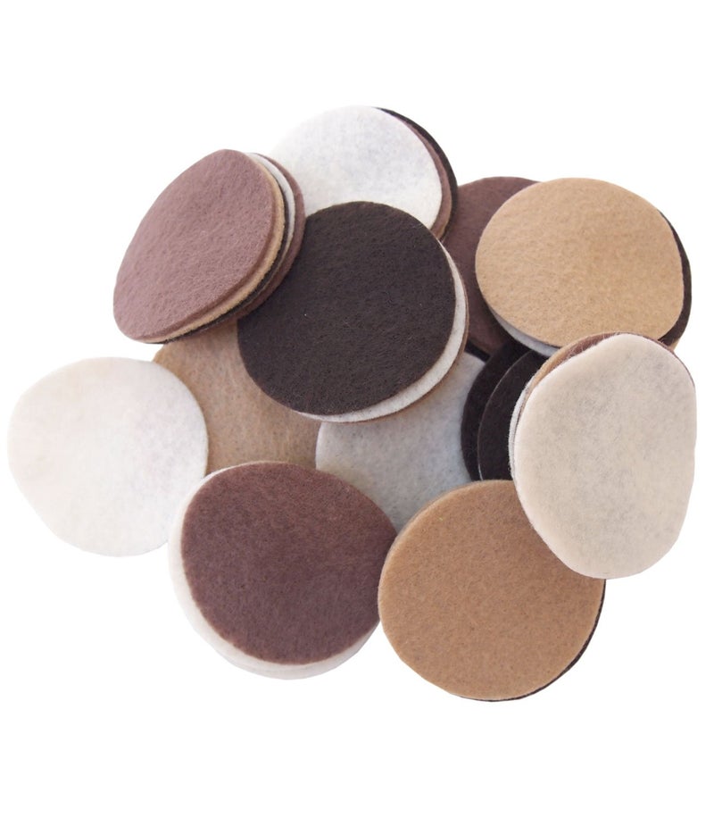 Playfully Ever After Brown, Cocoa, Camel & Cream Craft Felt Circles (2 Inch - 58pc) - Image 3