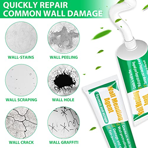 Mckanti Drywall Repair Kit - Large Hole Patch, Wall Mending Agent with Scraper - Easy to Fill Holes for Home Wall, Plaster Dent Repair - 2 Pcs - Image 2