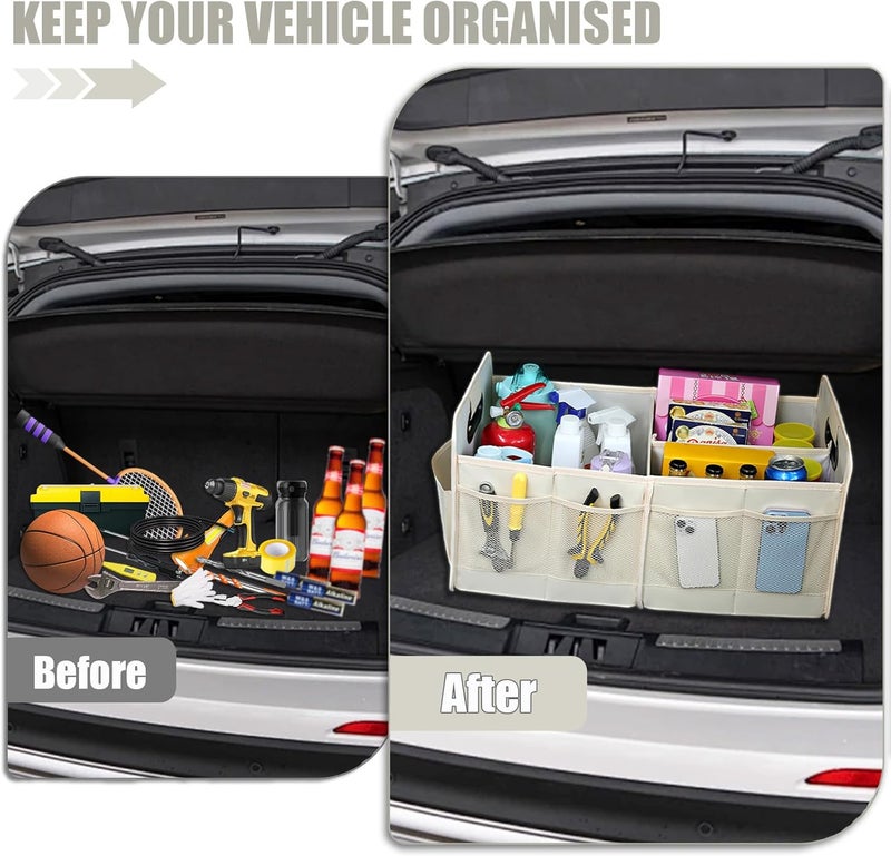 OEMASSIVE 55L Car Boot Organiser - Foldable Multi-Compartment Waterproof Storage Box - Image 5