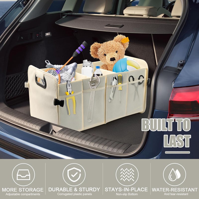 OEMASSIVE 55L Car Boot Organiser - Foldable Multi-Compartment Waterproof Storage Box - Image 2
