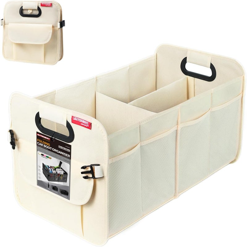 OEMASSIVE 55L Car Boot Organiser - Foldable Multi-Compartment Waterproof Storage Box - Image 1