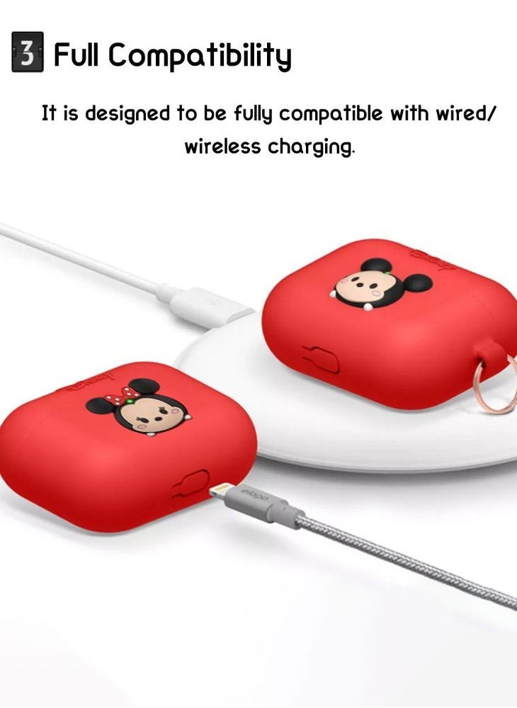 Tsum Tsum Minnie Mouse for AirPods Pro Case Cover 3D Design Limited Edition - Red