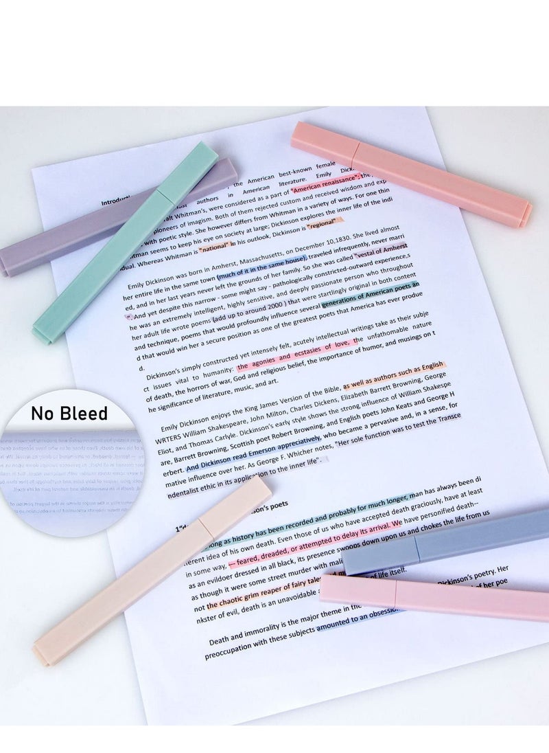 Excefore - Highlighters, Mild Assorted Colours Highlighters Pens, Aesthetic Cute Pastel Highlighter With Chisel Tip, No Bleed Dry Fast Easy to Hold, for Bullet Journal, Notes, School Supplies, 6 Pack - Image 1