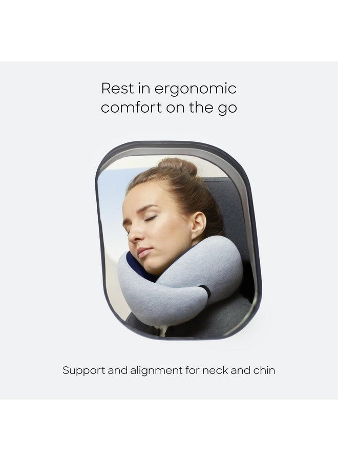 OSTRICH PILLOW وسادة عنق أوسترش بيلو جو، وسائد سفر للطائرات، وسادة سفر من فوم الذاكرة الفاخر، تصميم مريح بزاوية 360º، جوانب غير متماثلة، حقيبة سفر متضمنة، غلاف مودال قابل للغسل - Image 3
