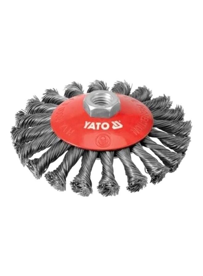 NIBEMINENT Twisted Circular Brush Silver/Red