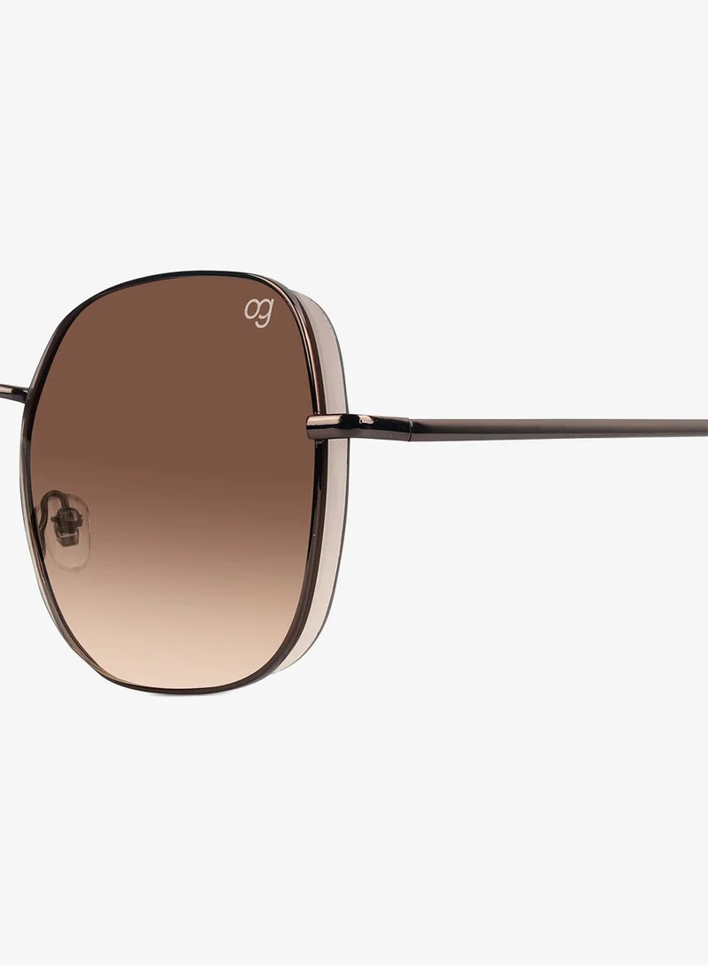 Woggles Latest & Stylish UV Protected Brown Oversized Sunglasses for Women