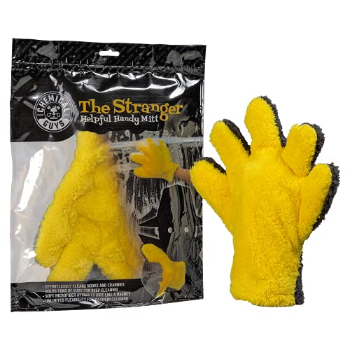 Chemical Guys MIC510 The Stranger Helpful Handy Car Wash Mitt - Yellow, Microfiber Towels for Detailing, Holds Tons of Soapy Suds, Flexible - Perfect for Car Cleaning - Image 1