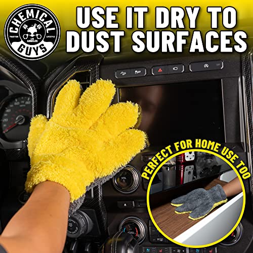 Chemical Guys MIC510 The Stranger Helpful Handy Car Wash Mitt - Yellow, Microfiber Towels for Detailing, Holds Tons of Soapy Suds, Flexible - Perfect for Car Cleaning - Image 4