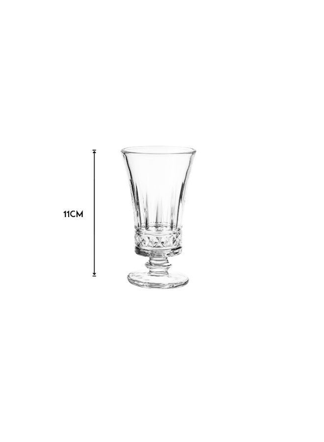 Dania A set of 12 clear glass juice glasses with a beautiful engraving, capacity 210 ml - Image 4