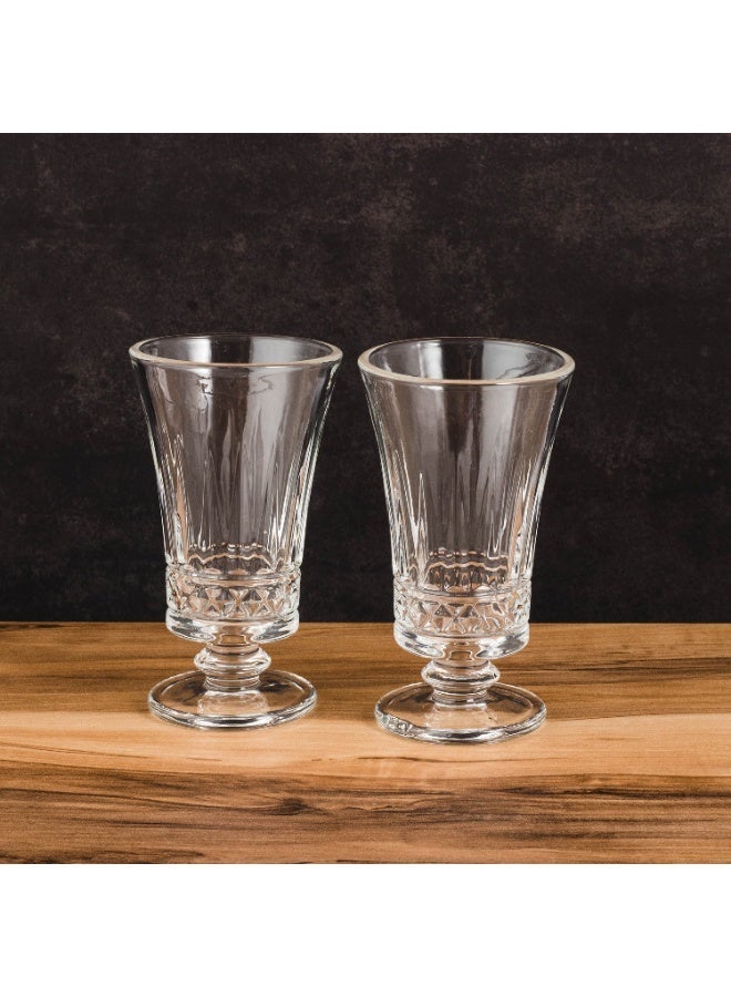 Dania A set of 12 clear glass juice glasses with a beautiful engraving, capacity 210 ml - Image 2