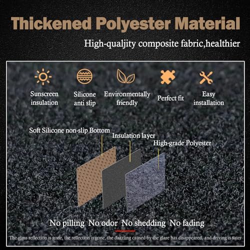 KEYOOG Dashboard Cover Dash Mat Fit for 2006-2001 Le-xus LS430 (for Left Hand Drive),Car Dash Board Mat Anti-Glare Carpet,Non-Slip Pad Sunshield Protector (Grey) - Image 4