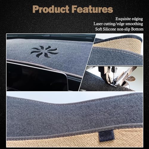 KEYOOG Dashboard Cover Dash Mat Fit for 2006-2001 Le-xus LS430 (for Left Hand Drive),Car Dash Board Mat Anti-Glare Carpet,Non-Slip Pad Sunshield Protector (Grey) - Image 5