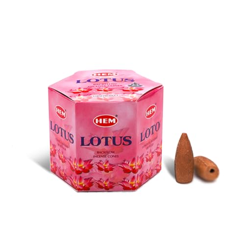 HEM Lotus Backflow Brown Incense Cones | Long Lasting Aroma for Positivity & Pure Air | Pure Herbs, Wood Powder | Aromatherapy For Stress Relief, Air Purifier & Cleansing | Gift Set - Pack of 40 cones - Image 2