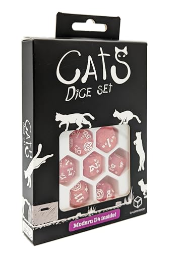 Q WORKSHOP Cats Dice Set Daisy by QWorkshop Dice Game - Image 1