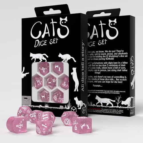 Q WORKSHOP Cats Dice Set Daisy by QWorkshop Dice Game - Image 5