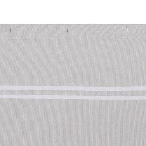 Vera Wang - Fabric Shower Curtain, Cotton Bathroom Decor with Hook Holes Top (Seersucker White, 70" x 72") - Image 5