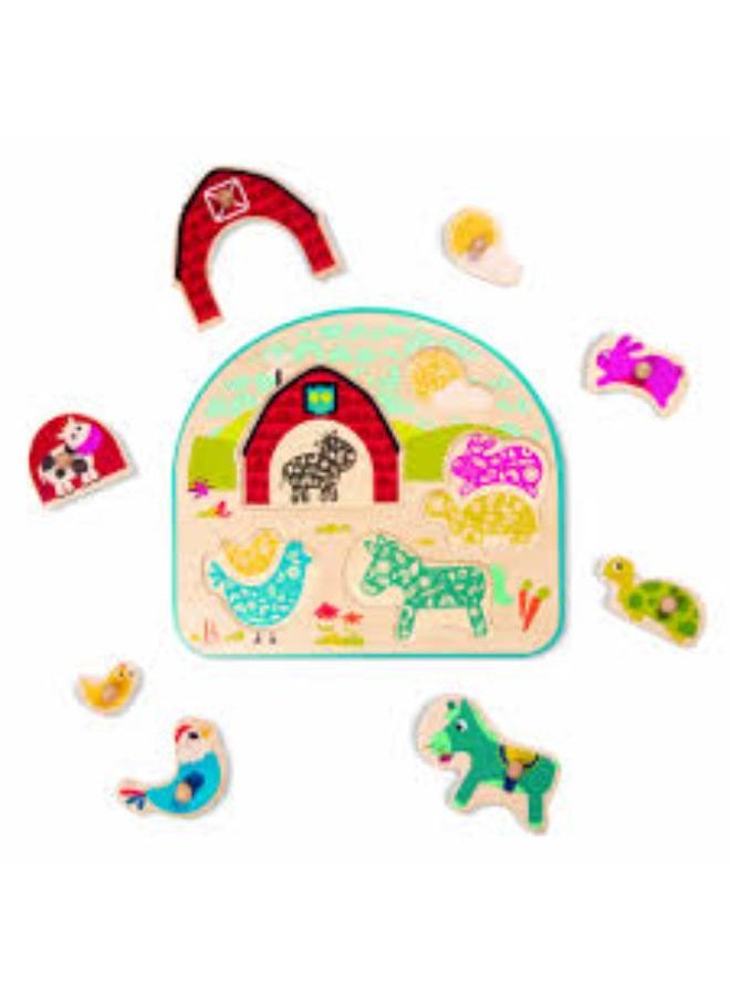 B. Toys - WOODEN PUZZLE BARNYARDS - Image 1