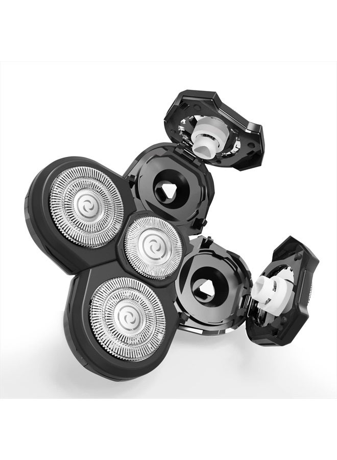 Telfun Shaver Replacement Blades, 5 Heads Beard Cutter Replacement Blade Easy Install Electric Razor Shaver Head for Bald and Face - Image 1