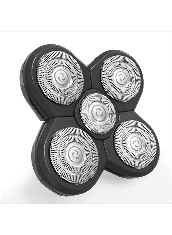 Telfun Shaver Replacement Blades, 5 Heads Beard Cutter Replacement Blade Easy Install Electric Razor Shaver Head for Bald and Face - Image 4