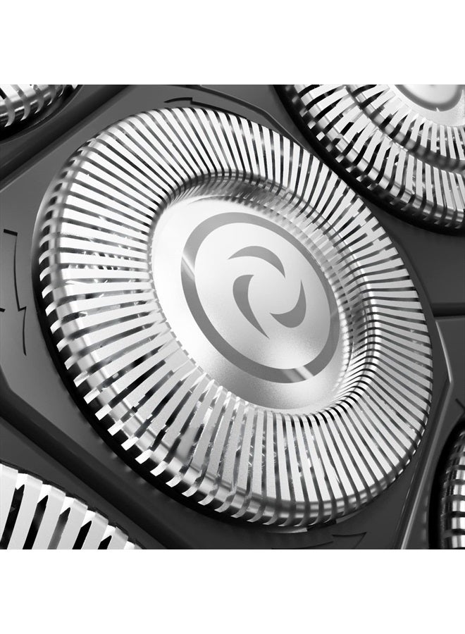 Telfun Shaver Replacement Blades, 5 Heads Beard Cutter Replacement Blade Easy Install Electric Razor Shaver Head for Bald and Face - Image 5