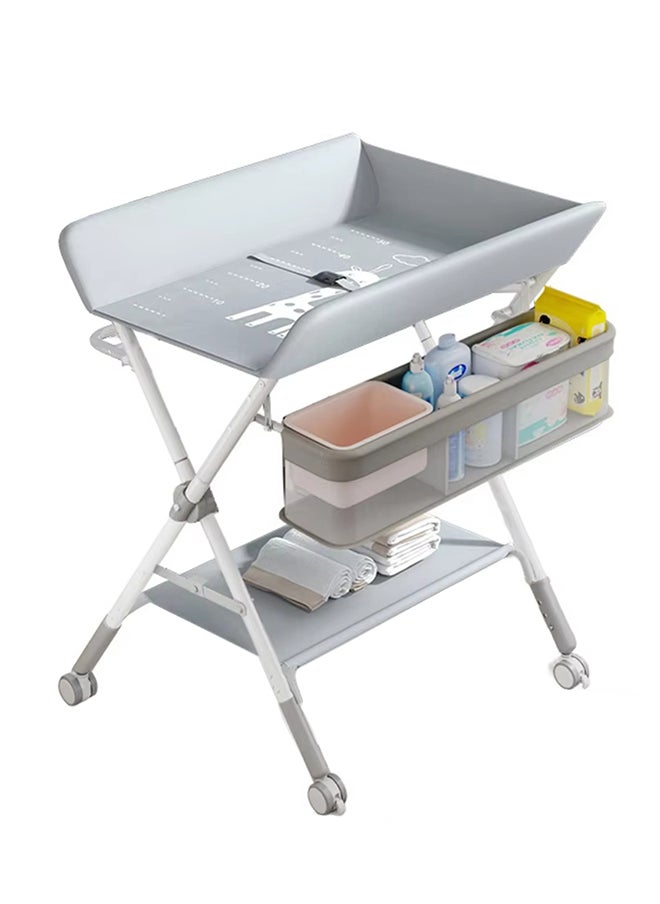 MAAS Portable Foldable Baby Changing Table With Wheels And Waterproof Diaper Pad  - Image 3