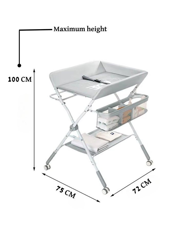 MAAS Portable Foldable Baby Changing Table With Wheels And Waterproof Diaper Pad  - Image 4