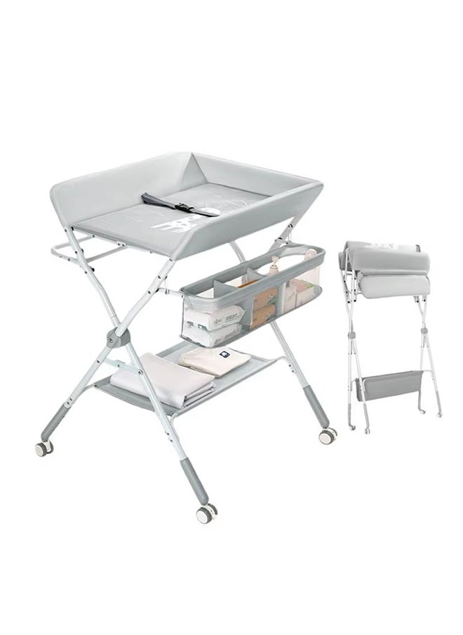MAAS Portable Foldable Baby Changing Table With Wheels And Waterproof Diaper Pad  - Image 2