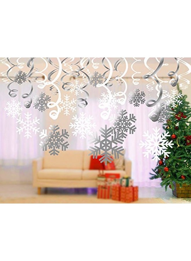 Snowflake Swirls Decoration(30pcs), Konsait Merry Christmas Snowflake Hanging Swirls Garland Foil Ceiling Ornaments for Xmas Winter Wonderland Holiday Party Decor Supplies,Already Assembled - pzsku/Z2F602C8A0A03A2DBA10DZ/45/_/1740982771/460c05c8-16a5-492d-9e57-8c7336a01fdc