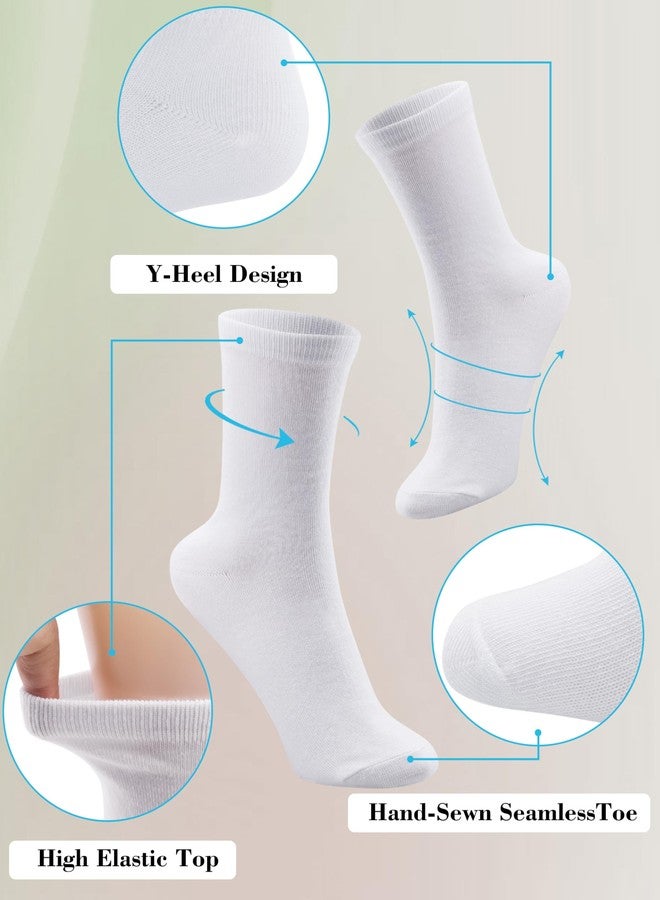 Duufin 12 Pairs Mens Crew Socks Mid Calf Casual Workout Gym Socks Size 10-13 Plain Crew Athletic Sock for Men, Black, White - Image 5
