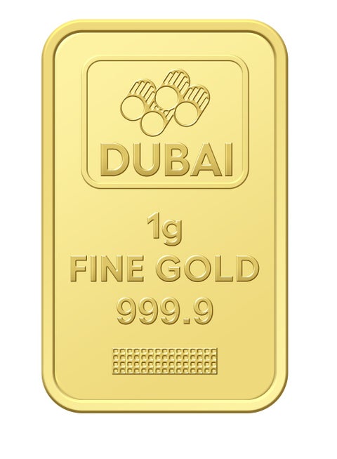 Dubai 1g Pure 999.9 Fine Gold Bar 24KT - 1 Gram