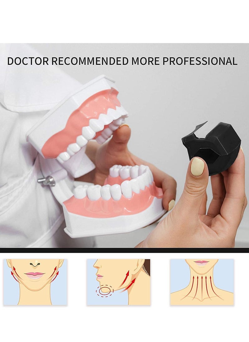 Double Chin Reducer for Women Face Fat Reducer Jaw Exerciser for Men Jawline Shaper Slim and Tone Your Face & Neck For Tool Black