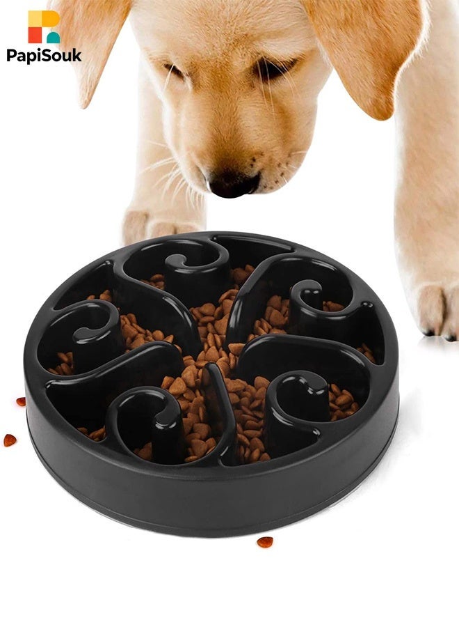PapiSouk Slow Feeder Dog Bowl Anti Chew Interactive Pet Feeding Bowl for Medium Large Dogs Helps Reduce Anxiety Prevent Fast Eating Black - Image 5
