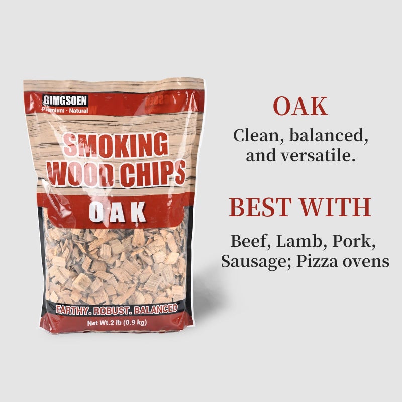 Gimgsoen Smoking Wood Chips Variety Pack, 3 Flavors (Oak, Hickory, Apple), 2 lbs Ã— 3 â€” All-Natural BBQ Smoking Chips for Smoker Box, Electric Smokers, Pellet & Charcoal Grills - Image 5
