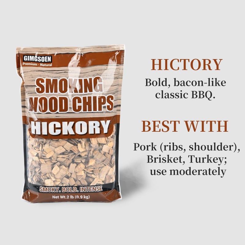 Gimgsoen Smoking Wood Chips Variety Pack, 3 Flavors (Oak, Hickory, Apple), 2 lbs Ã— 3 â€” All-Natural BBQ Smoking Chips for Smoker Box, Electric Smokers, Pellet & Charcoal Grills - Image 4