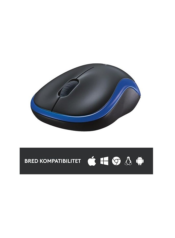 Logitech Mouse Wireless Blue M185 - Image 4
