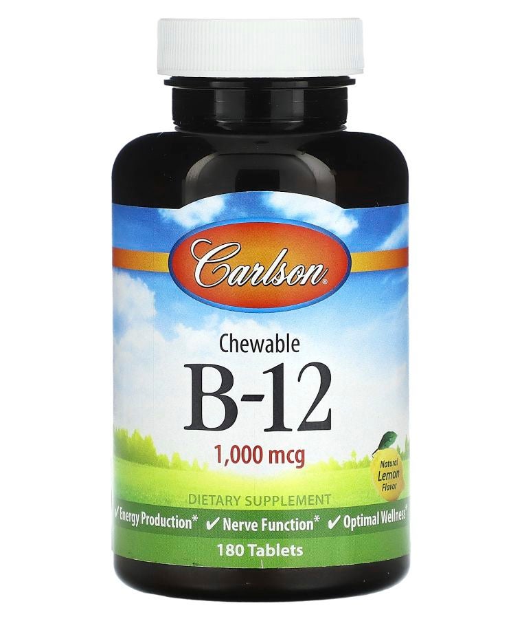 Chewable B-12 Natural Lemon 1000 mcg 180 Tablets