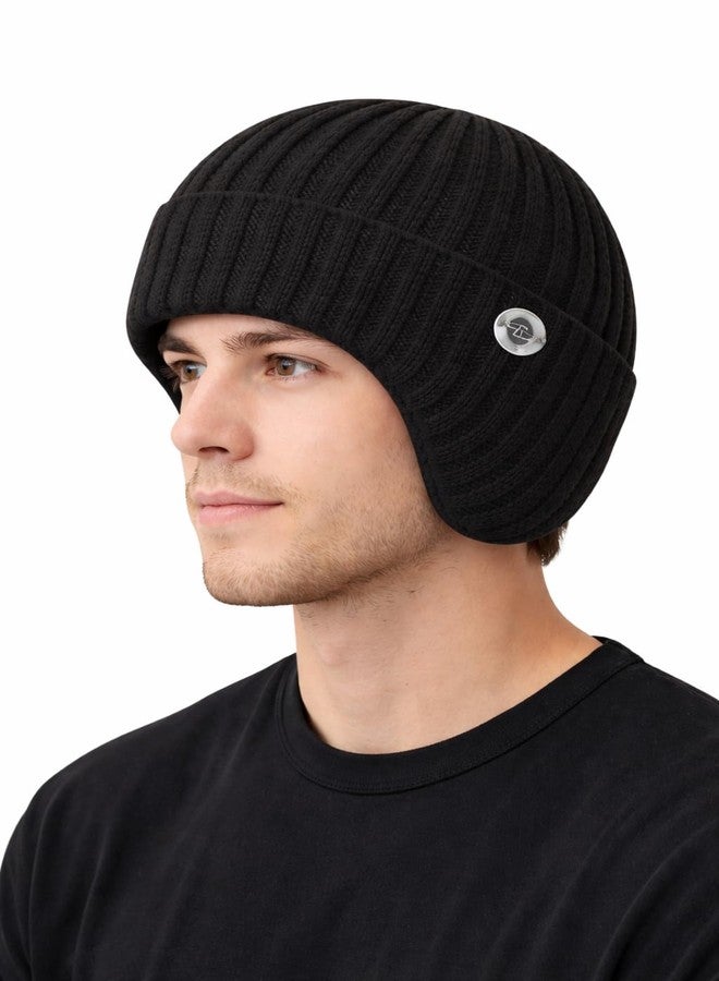 MS QUALITY ZONE Winter Woolen Beanie Cap with Ear Cover, Warm Knitted Skull Cap for Men & Women, Soft Stretchable,Above 15 Years (Thick Grey) - Image 1