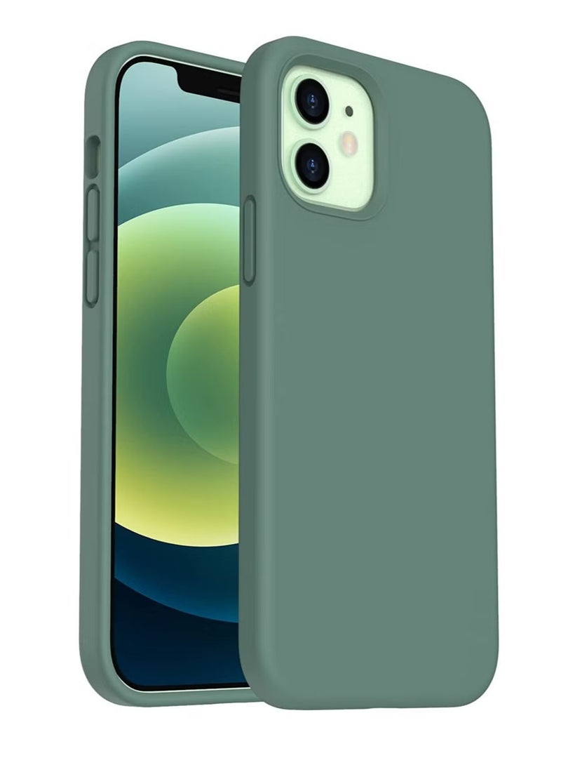 DUSALA iPhone 12 Mini Case, Liquid Silicone Phone Case for iPhone 12 Mini 5.4 Inch, Colorful Silky-Soft Protective Cover (Green) - Image 1