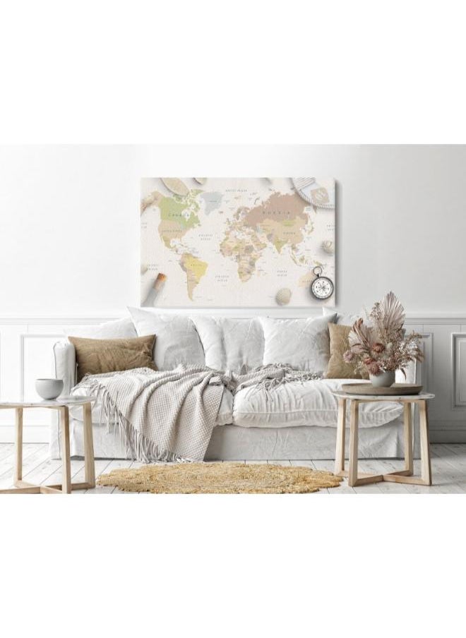 Home Gallery Home Gallery sea travel things world map conposition Printed canvas wall art  - Image 3