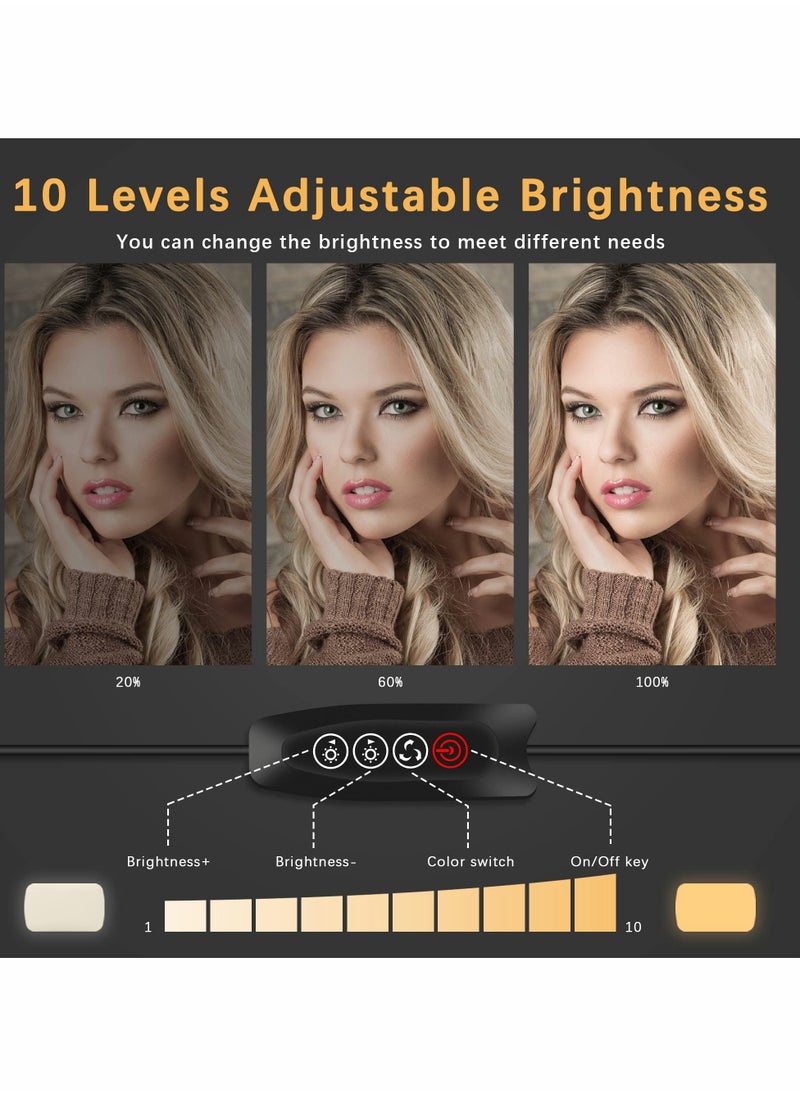 KASTWAVE Video Conference Lighting Kit, Laptop Ring Light with Clip and Tripod  - Image 3