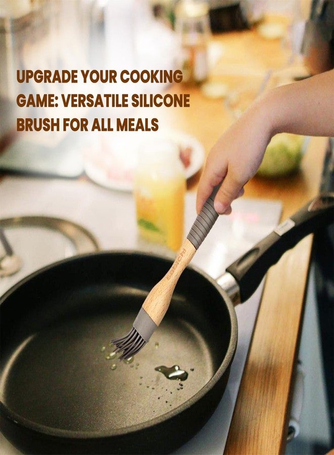 Sabichi Silicone Round Brush | Versatile Tool Created for Cooking, Baking, Basting, Grilling and BBQ | Natural Bamboo Handle | Ideal for Glazing and Coating (Round) - Image 4