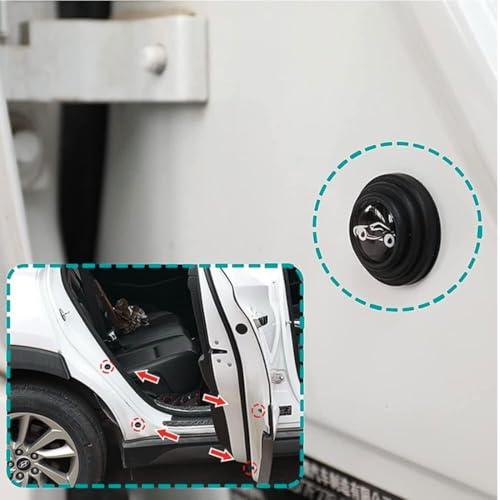 TAZLYN car Sticker Door Rubber Shock Absorber Pads Protector car Accessories for Doors Rubber Sticker Silicone 20pcs Noise-Reducing Stickers, PVC Shock-Absorbing Door Guard (Pack of 20) - Image 5