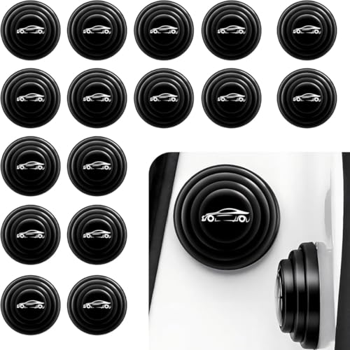 TAZLYN car Sticker Door Rubber Shock Absorber Pads Protector car Accessories for Doors Rubber Sticker Silicone 20pcs Noise-Reducing Stickers, PVC Shock-Absorbing Door Guard (Pack of 20) - Image 1