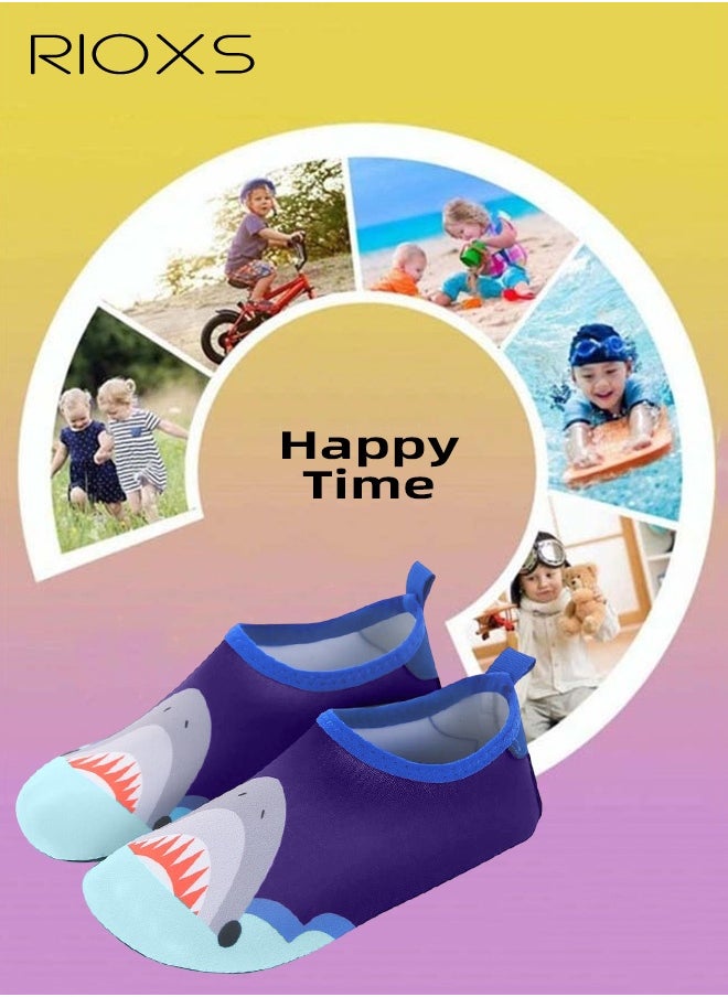 RIOXS Kids Water Shoes Beach Socks, Toddler Baby Girls Boys Barefoot, Quick-Dry Non-Slip Swim Socks, Quick-Dry Non-Slip Diving Socks, Sports Shoes For Kid In Beach Swimming Pool Water Park  - Image 5