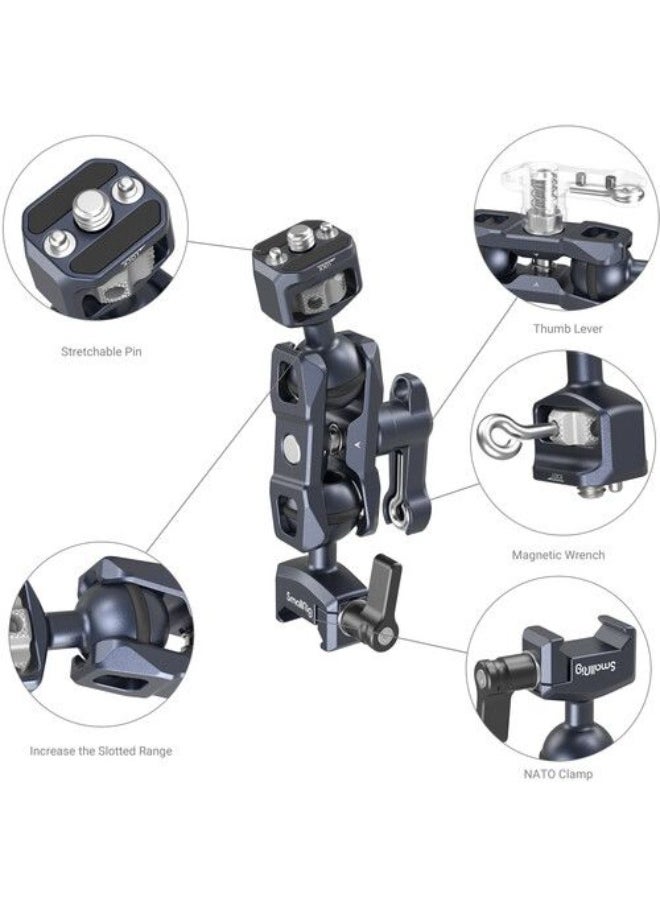 SMALLRIG Magic Arm with Dual Ball Heads (1/4”-20 Screw and NATO Clamp) 3875  - Image 5