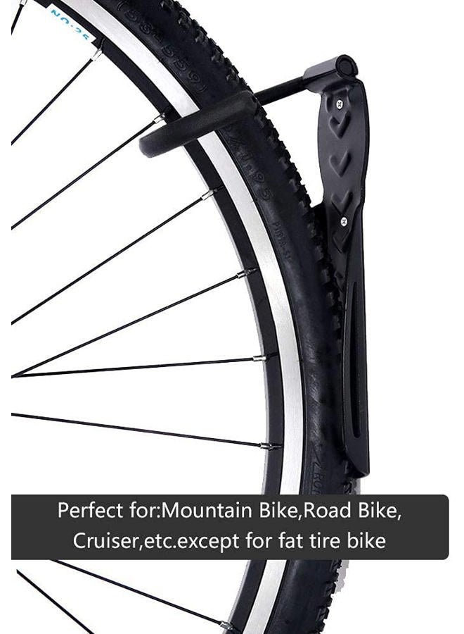 Dirza Bike Wall Mount Rack with Tire Tray - Vertical Bike Storage Rack for Indoor,Garage,Shed - Easy to install - Great for Hanging Road ,Mountain or Hybrid Bikes - Screws Included - 1 Pack - Image 3