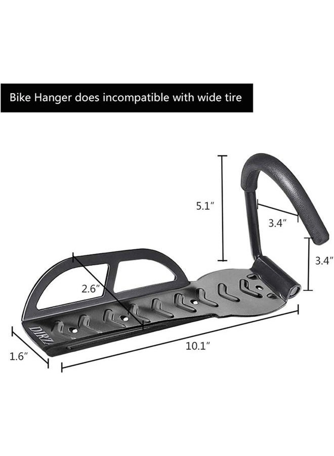 Dirza Bike Wall Mount Rack with Tire Tray - Vertical Bike Storage Rack for Indoor,Garage,Shed - Easy to install - Great for Hanging Road ,Mountain or Hybrid Bikes - Screws Included - 1 Pack - Image 2